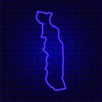 Togo glowing neon sign on brick wall background photo