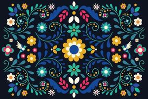 Flat design colorful mexican  background