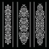 decoración de adornos en blanco y negro vector