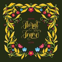 Floral design with space in the midle design vector