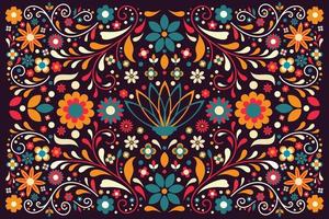 Flat design colorful mexican  background vector