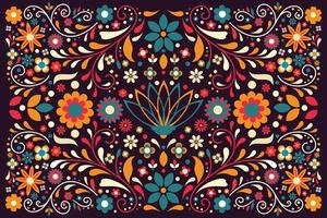 Flat design colorful mexican  background vector