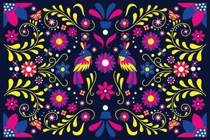 Flat design colorful mexican  background vector