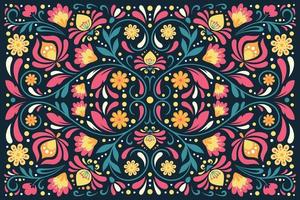 Flat design colorful mexican  background vector