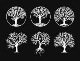 Set of tree of life decoration element vector