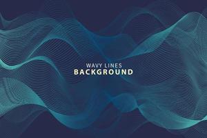 Wavy line background dynamic flow concept vector