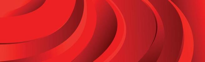 Volumetric lines on a red background - panoramic Vector background