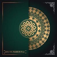 Creative And Unique Luxury Golden Color Mandala Art Design vector