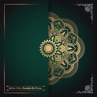 Creative And Unique Luxury Golden Color Mandala Art Design vector