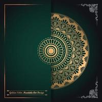 Creative And Unique Luxury Golden Color Mandala Art Design vector