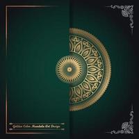 Creative And Unique Golden Color Mandala Art Design vector