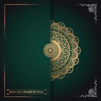 Creative And Unique Golden Color Mandala Art Design vector