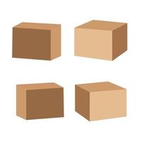 caja del paquete de envío vector