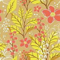 Vector illustration of floral seamless pattern