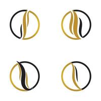 hair wave logo vector icon template - Vector