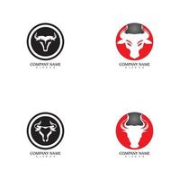 Bull horn logo and symbol template icons app vector