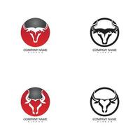 Bull horn logo and symbol template icons app vector