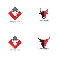 Bull horn logo and symbol template icons app vector