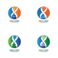 DNA vector logo design template