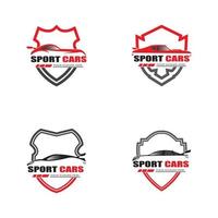 sport car logo template design vector - Vector