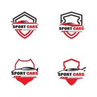 sport car logo template design vector - Vector