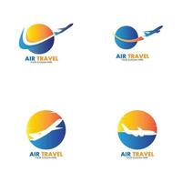 plantilla de diseño de icono de vector de logotipo de viaje aéreo-vector
