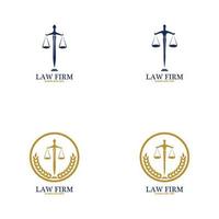 Law Firm logo and icon design template-vector vector