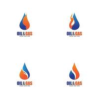 Plantilla de icono de vector de diseño de logotipo de petróleo y gas