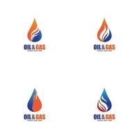 Plantilla de icono de vector de diseño de logotipo de petróleo y gas