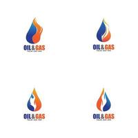 Oil and Gas logo design vector icon template