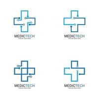 vector de diseño de logotipo de tecnología médica