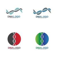 DNA vector logo design template