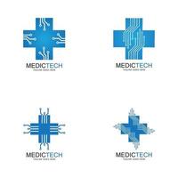 vector de diseño de logotipo de tecnología médica