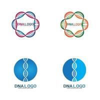 DNA vector logo design template