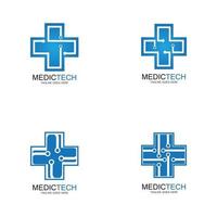 vector de diseño de logotipo de tecnología médica