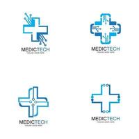 vector de diseño de logotipo de tecnología médica