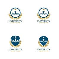 Plantilla de diseño de logotipo de universidad, academia, escuela y curso. vector