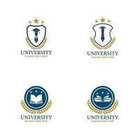 Plantilla de diseño de logotipo de universidad, academia, escuela y curso. vector