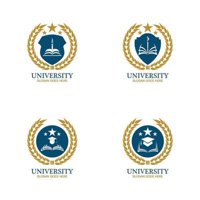 University, Academy, School and Course logo design template