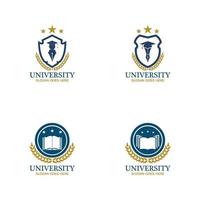 Plantilla de diseño de logotipo de universidad, academia, escuela y curso. vector