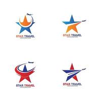 Star travel logo design. Travel agency logo design. vector