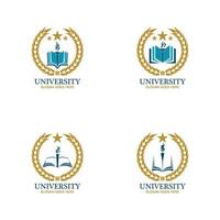 Plantilla de diseño de logotipo de universidad, academia, escuela y curso. vector