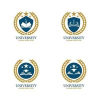 Plantilla de diseño de logotipo de universidad, academia, escuela y curso. vector