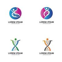 Human DNA logo icon design-vector vector