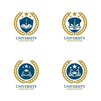 University, Academy, School and Course logo design template