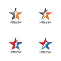 Lightning Star,Energy Star logo vector icon design template