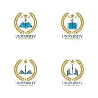 Plantilla de diseño de logotipo de universidad, academia, escuela y curso. vector