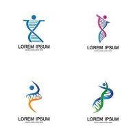 Human DNA logo icon design-vector vector