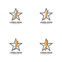 Lightning Star,Energy Star logo vector icon design template