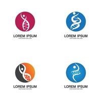 Human DNA logo icon design-vector vector